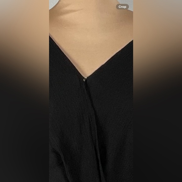 Free People Faux Wrap High Low Long Sleeve Blouse Top,‎ Black, Size M - Picture 5 of 10